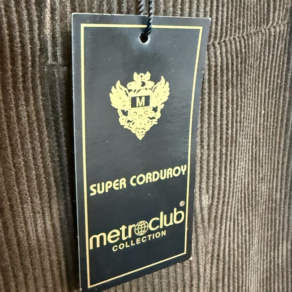 NWT Metro Club Collection Dark Brown Corduroy Blazer Academia Professor Mens 46L - Picture 8 of 13